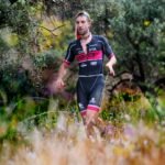 low-angle of running man